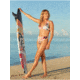 Roxy POP Surf Elongated Triangle Bikini Top - Womens, Bright White Niranta, Large, ERJX304119-XWKM-L