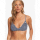 Roxy Printed Beach Classics Athletic Triangle Bikini Top - Womens, Mood Indigo Chaos S, Small, ERJX304071-BSP2-S