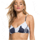 Roxy Printed Beach Classics Athletic Triangle Bikini Top - Womens, Mood Indigo Flying F, Small, ERJX304071-BSP6-S