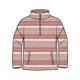 Roxy Sherpa Half Zip Fleece Printed - Womens, Canyon Clay Stripe, Large, ARJFT03644-MJR3-L