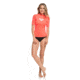 Roxy Whole Hearted Ss - Womens, Fiery Coral, Small, ERJWR03219-MKZ0-S