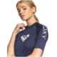 Roxy Wholehearted Short Sleeve Rashguard - Womens, Mood Indigo, Medium, ERJWR03409-BSP0-M