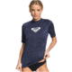 Roxy Wholehearted Short Sleeve Rashguard - Womens, Mood Indigo, Medium, ERJWR03409-BSP0-M