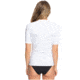 Roxy Wholehearted Short Sleeve Rashguard - Womens, White, Small, ERJWR03409-WBB1-S
