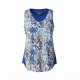 Royal Robbins Burnout Double Women's Tank Top, Deep Blue Pr, L 60739-DP BLUE PT-L