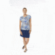 Royal Robbins Burnout Womens Short Sleeve Top, Deep Blue Pr, M, 61722-DP BLUE PT-M