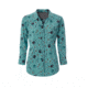 Royal Robbins Expedition Print 3/4 Sleeve Shirt - Women's, Aqua Print, Small Y322002-AQUA PT-S