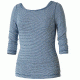 Royal Robbins Kickback to Front Stripe 3/4 Sleeve Top - Women's -Wave-Medium