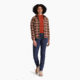 Royal Robbins Lieback Organic Cotton Flannel Long Sleeve - Womens, Baked Clay Wildwood Pld, Extra Small, Y621012215XS