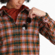 Royal Robbins Lieback Organic Cotton Flannel Long Sleeve - Womens, Baked Clay Wildwood Pld, Extra Small, Y621012215XS