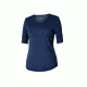 Royal Robbins Merinolux Women's V-Neck Short Sleeve Tee Shirt, Deep Blue, L 31439-DEEP BLUE-L