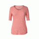 Royal Robbins Merinolux Women's V-Neck Short Sleeve Tee Shirt, Strawberry Ice, L 31439-STRAWBERRY ICE-L