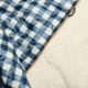 Rumpl Sherpa Puffy Blanket, Navy Gingham, 1 Person, TPSB-NG1-1