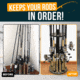 Rush Creek Creations 16 Round Rod Storage Rack with 38mm Steel Post, Camouflage Realtree / Black, 39-7009