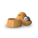 Rykr Roll Grinder w/Base Massager, Bamboo, 3.25in Dia. X 2.5in H, RR2W