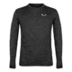 Salewa Puez Melange Dry Long Sleeve Tee - Mens, Black Out Melange, Medium, 27453-911-M