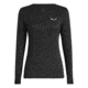 Salewa Puez Melange Dry Tee Long Sleeve - Womens, Black Out Melange, Medium, 27454-911-M