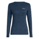 Salewa Puez Melange Dry Tee Long Sleeve - Womens, Navy Blazer Melange, Large, 27454-3966-L