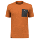 Salewa Pure Logo Pocket AM T-Shirt - Men, Extra Small, Autumnal Melange, 00-0000028342-4176-XS