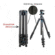 SAMURAI Outdoor-X Carbon 4-Section Carbon Fiber Compact w/Ball Head Travel Tripod, Black, OUTDOORX
