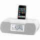 Sangean AM/FM-RDS Digital Atomic Clock Radio with iPod Dock, Large LCD Display, White RCR-10 WH