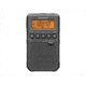 Sangean AM/FM Weather Alert-Rechargeable Pocket Radio, Black, Small, SDT-800BK