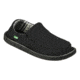 Sanuk Chiba Stitched Casual Shoe - Mens-Black-Medium-7 US