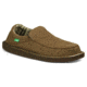 Sanuk Chiba Stitched Casual Shoe - Mens-Dark Brown-Medium-10 US