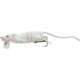 Savage Gear 3D Rat Topwater Hard Bait, 7.75in, 1 oz, White, 1586988