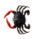 Savage Gear Toughtec Crab Soft Bait, Pack of 1, 0.75in, Black/Red, 1586645