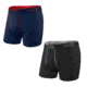 SAXX Shadow Boxer, 2-Pack - Mens, Black/Navy, M, SXPP2S-BLN-M