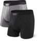 SAXX Ultra Boxer Brief Fly, Pack of 2 - Mens, Black/Grey, Large, SXPP2U-BSP-L