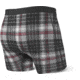 SAXX Ultra Boxer Briefs Fly - Mens, Grey Tartan, Small, SXBB30F-TRB-S