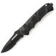 Schrade Extreme Survival, 4 3/8in., Partially serrated drop point blade, Textured black T-6061 aluminum handle SCH60BS