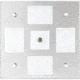 Sea-Dog Square LED Mirror Light w/On/Off Dimmer, White/Blue, 401840-3