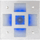 Sea-Dog Square LED Mirror Light w/On/Off Dimmer, White/Blue, 401840-3