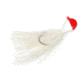 Sea Striker Bucktail Bean Jig 1/2 oz, 2/0 Hook, Red/White Head/White Tail, 2/Pack, T12RW