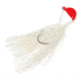 Sea Striker Bucktail Bean Jig 3/4 oz, 4/0 Hook, Red/White Head/White Tail, 2/Pack, T34RW