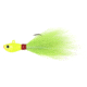 Sea Striker Bucktail Jig 1 1/2 oz, Holographic Eyes, Blk Nickel Hook, Chartreuse Head/Chartreuse Tail, SSBTJ15-C