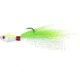 Sea Striker Bucktail Jig 1 1/2 oz, Holographic Eyes, Blk Nickel Hook, Chartreuse/White Head/Chartreuse/White Tail, SSBTJ15-CW