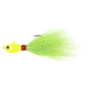 Sea Striker Bucktail Jig 3/4 oz, Holographic Eyes, Blk Nickel Hook, Chartreuse Head/Chartreuse Tail, SSBTJ34-C
