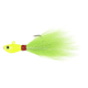 Sea Striker Bucktail Jig 3/4 oz, Holographic Eyes, Blk Nickel Hook, Chartreuse Head/Chartreuse Tail, SSBTJ34-C