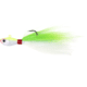 Sea Striker Bucktail Jig 3/4 oz, Holographic Eyes, Blk Nickel Hook, Chartreuse/White Head/Chartreuse/White Tail, SSBTJ34-CW