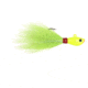 Sea Striker Bucktail Jig 3 oz, Holographic Eyes, Blk Nickel Hook, Chartreuse Head/Chartreuse Tail, SSBTJ3-C