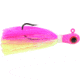 Sea Striker Bucktail Jig 6 oz, Holographic Eyes, Blk Nickel Hook, Electric Chicken, SSBTJ6-EC