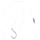 Sea Striker Circle Hook Leader 30# Mono Black Hook, Size 2/0, 3 per Pack, CHL20