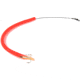 Sea Striker Cuda Tube, 12" Single 2/0 Treble Hook, 60 Lb Sealon Wire, Fluorescent Red, CT12R