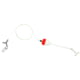 Sea Striker Deluxe Finger Mullet Rig, Removable 2/0 Double Hook, 1 1/4" Red/White Pear Float, SSDMR