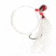 Sea Striker Fluke Killer Rig White Silver/Red Blade 1/0 Nickel Wide Gap Hook, FK01-R