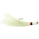 Sea Striker Popeye Bucktail Jig, 1/4 oz, 7/0 Hook, White Head/White Tail, 6/Pack, PE14W6